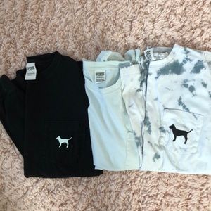 Lot of Victoria Secret PINK L/S Shirts Size Small